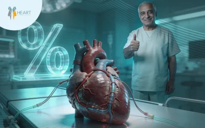 كم نسبة نجاح عملية تغيير شرايين القلب؟